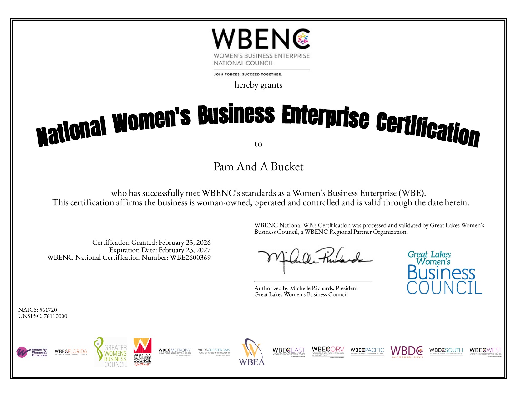 WBENC Women-Owned Business Certification
